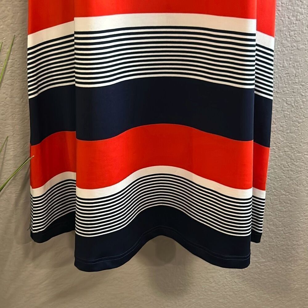 #173 Max&Rina, red/white/blue striped short sleeve top size small - Picture 3 of 9